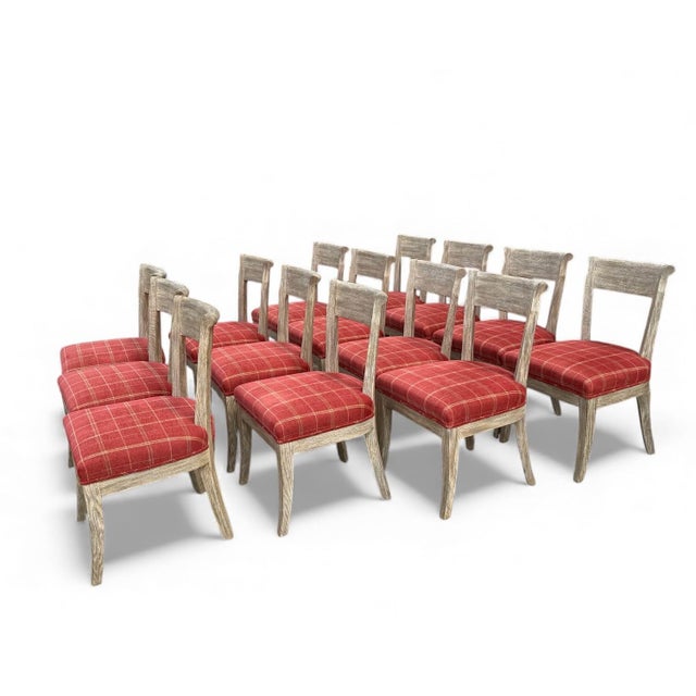 Six Cerused Oak Dining Side Chairs. Rustic/ Coastal For Sale - Image 11 of 11