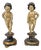 Antique Italian Wooden Cherub Sculptures, 1890s, Set of 2 For Sale
