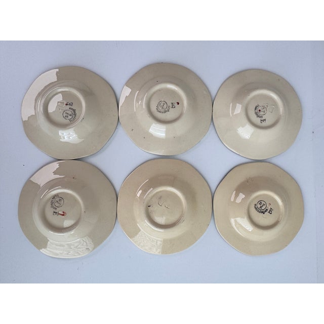 Late 19th Century Art Deco French Trinket Dishes - Set of 6 For Sale In San Francisco - Image 6 of 6