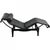 Le Corbusier LC4 chaise lounge upholstered in black leather and with a black frame. The chair is from the 2000s and...