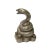2010s Chinese Oriental Silver Pewter Color Metal Fengshui Snake Ingot Figure For Sale - Image 5 of 6