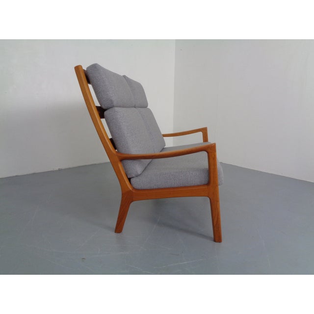 1960s Danish Senator High-Back Teak 2-Seater Sofa by Ole Wanscher for Poul Jeppesen, 1960s For Sale - Image 5 of 18