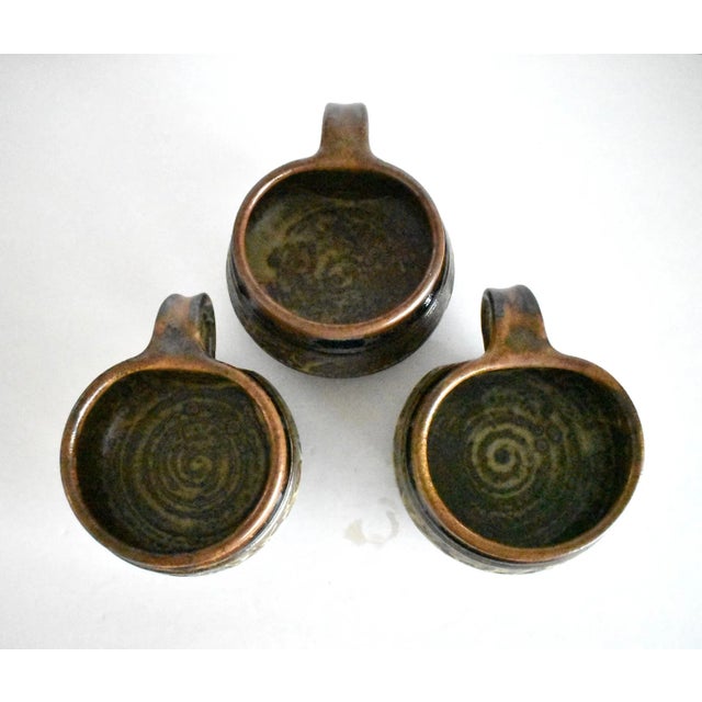 Mid-Century Studio Pottery Soup Bowls - Set of 3 For Sale In San Francisco - Image 6 of 10