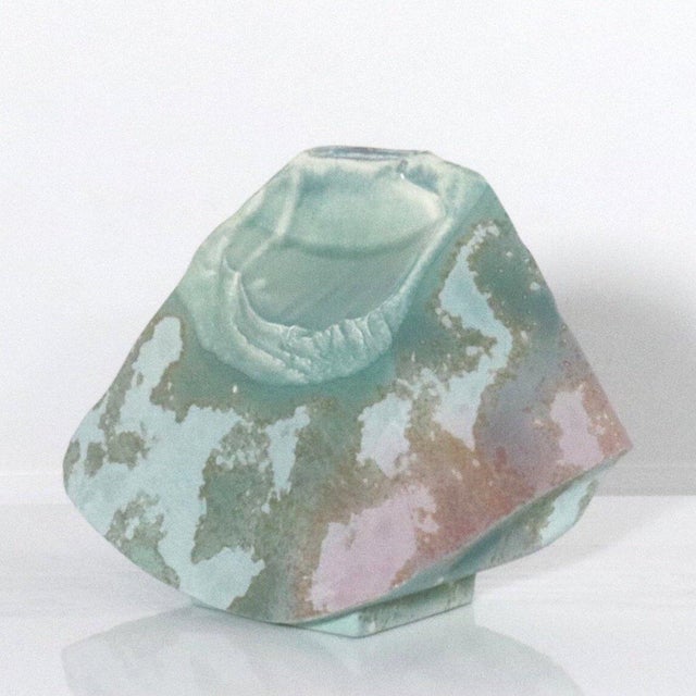 1980s Tony Evans Sculptural Raku Pottery Vase For Sale - Image 9 of 9