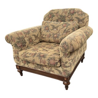 1990s Erwin-Lambeth Upholstered Armchair With Lumbar Pillow For Sale