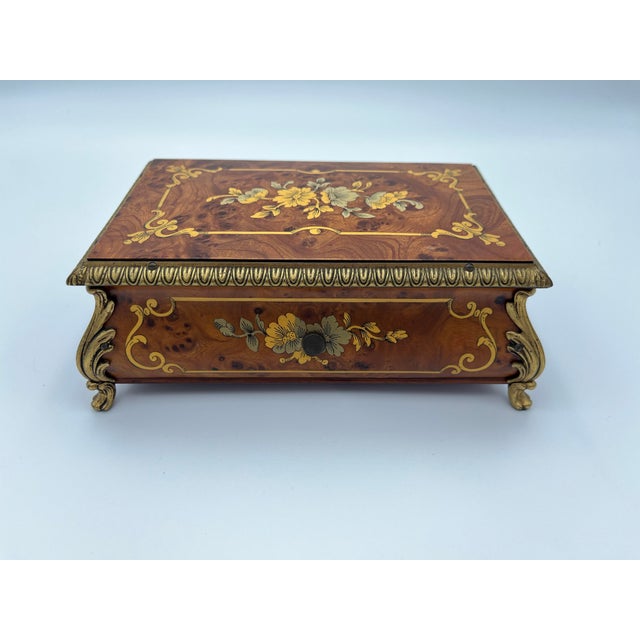 Gustavian (Swedish) Vintage Reuge Music Box For Sale - Image 3 of 7