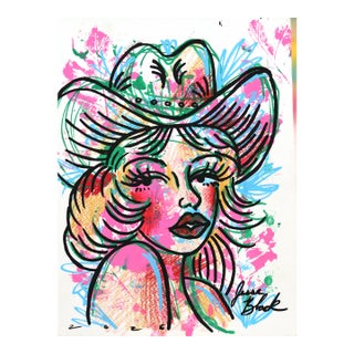 Earth Angel - Original Desert Western Acrylic Painting on Paper by Jesse Black For Sale