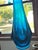 Blue Vintage Viking Blue Drape Swung Tall Art Glass Vase For Sale - Image 8 of 10