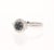 Contemporary 0.39 Carat Black White Diamond White Gold Ring, Size 7 For Sale - Image 3 of 4