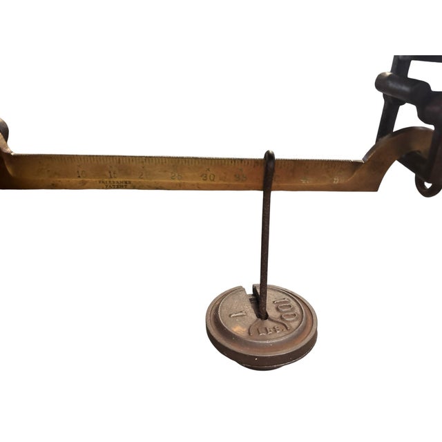 Mid-Century Modern Early 1900s Fairbanks’ Platform Grain Scale For Sale - Image 3 of 12
