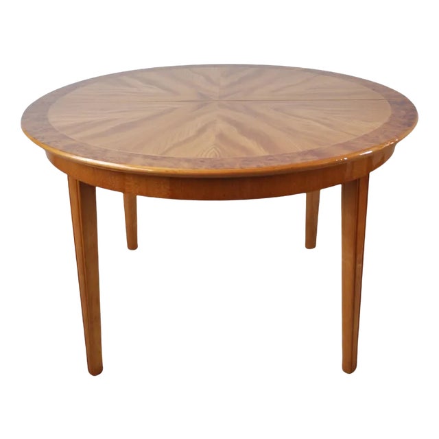 Art Deco Golden Elm Table, 1930s For Sale