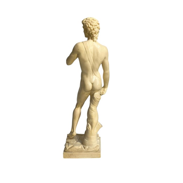 Mid-Century Modern Vintage Italian David Statue Sculpture | Classical Roman Figural Decor For Sale - Image 3 of 10