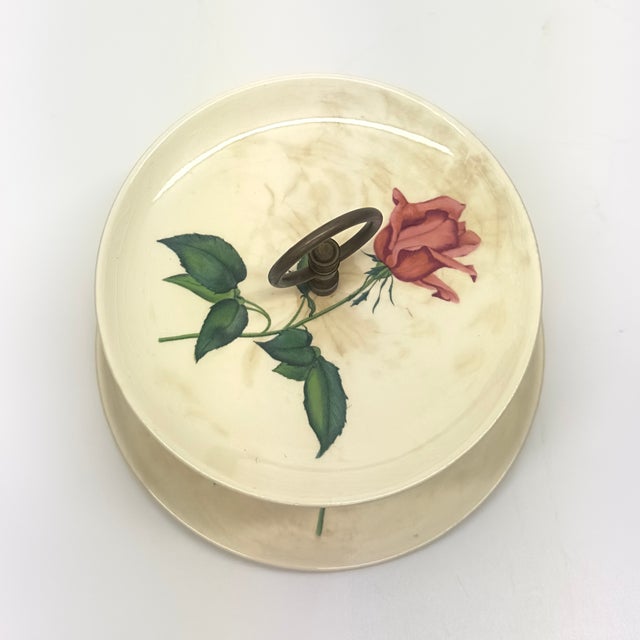 Harmony House Vintage Two-Tier Cake Server With Single Rose Motif For Sale - Image 4 of 8