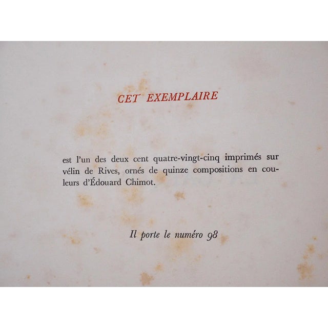 1930s Vintage Ltd. Edition Hand Colored Etching-Listed French Artist-Edouard Chimot-1936 For Sale - Image 5 of 7