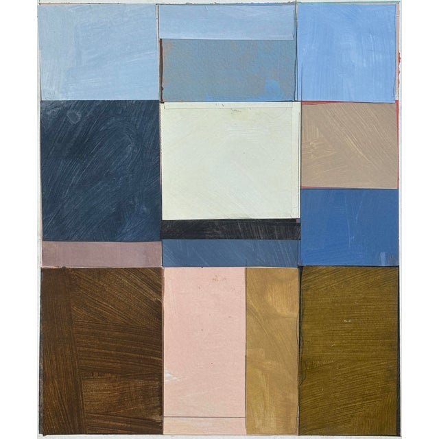 Painted paper mounted on heavy archival watercolor paper. Measures 12x14 inches. An inch border is left to allow or...