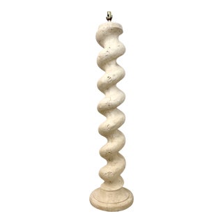 Spiral Plaster Floor Lamp Attributed to Michael Taylor For Sale