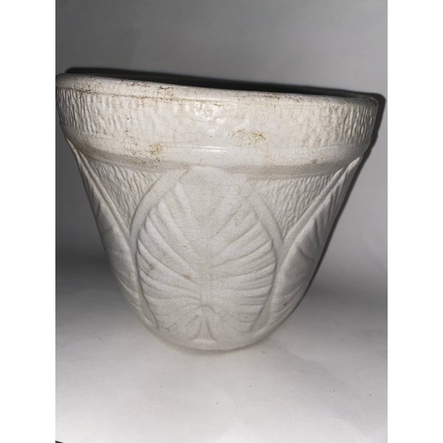 19th Century Red Wing Pottery Planter Antique Red Wing Elephant Ear Planter. For Sale - Image 9 of 12