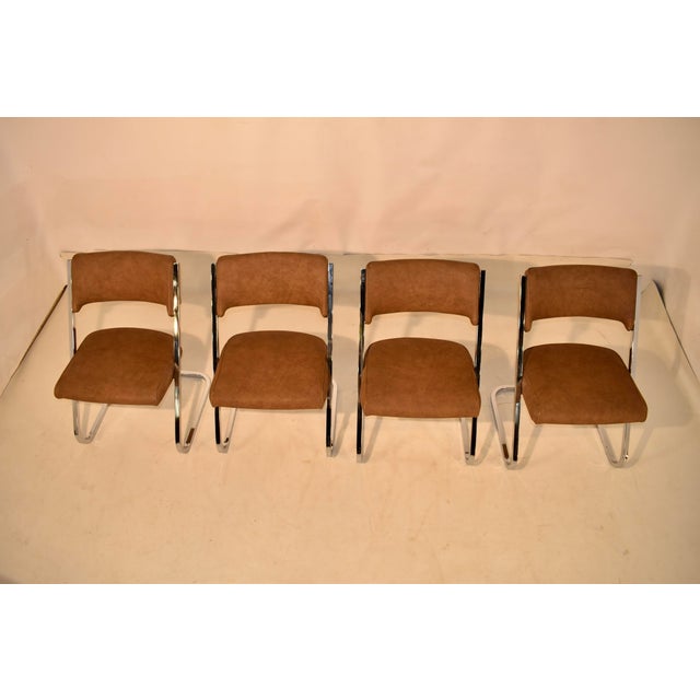 Set of Four Howell Cantilever Chrome Chairs, Circa 1960's For Sale - Image 11 of 15