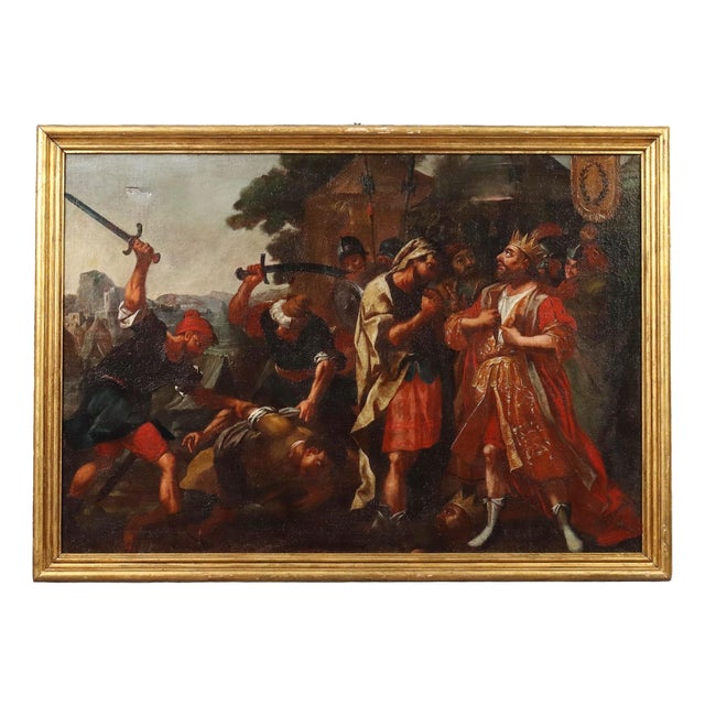 A Request for Clemency, Oil on Canvas, 17th Century, Framed For Sale