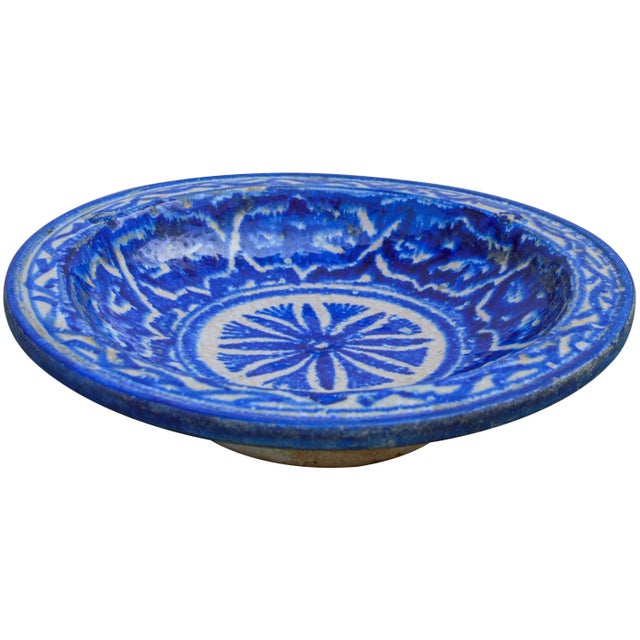 Ceramic Ceramic Wall Plate W/ Moresque Design For Sale - Image 7 of 11