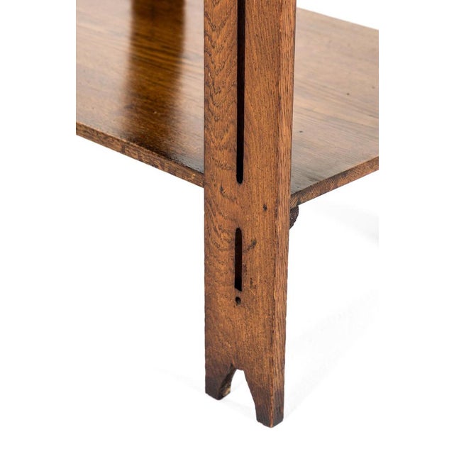 Arts and Crafts Table in Oak For Sale - Image 10 of 11