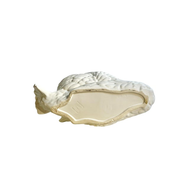Elegant Mid 20th Century Ceramic Swan Decorative Planter or Bowl 20” Wide For Sale - Image 11 of 16