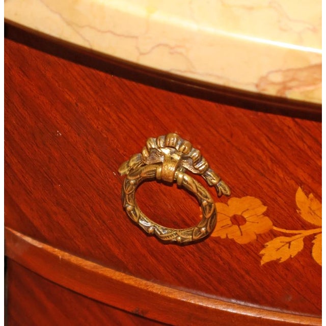 Pair of Early 20th Century Marble Top Louis XV French Style Commode Nightstands For Sale - Image 12 of 15