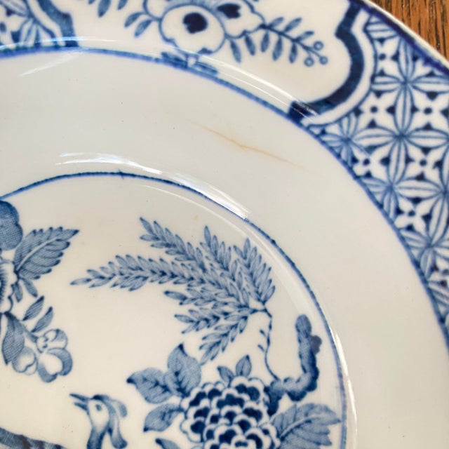 Antique Blue and White Wood and Sons Made in England 6 1/2" Bowls "Yuan" Pattern Set of 3 For Sale - Image 9 of 10