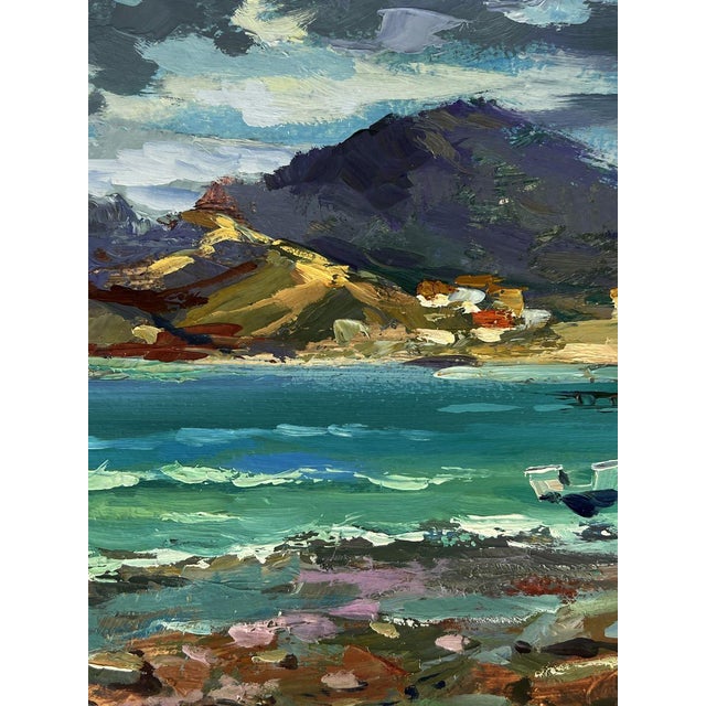 Blue Oil Painting the Sea Before the Storm Yuriy Suprunchuk For Sale - Image 8 of 11