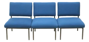 Vintage Blue Chairs, 1970s, Set of 3