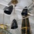 Black Sputnik style chandelier with bullet shades For Sale - Image 8 of 8