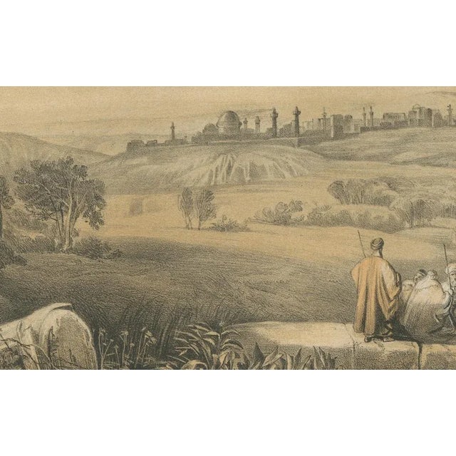 After David Roberts, Surroundings of Jerusalem Biblical Landscape, 1862, Chromolithograph For Sale - Image 3 of 6
