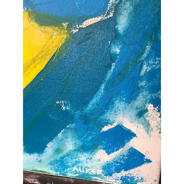 2020s Contemporary Painting, “Modern Horse in Yellow and Blue” by Cassandra Auker. Acrylic on Stretched Canvas. For Sale - Image 5 of 11