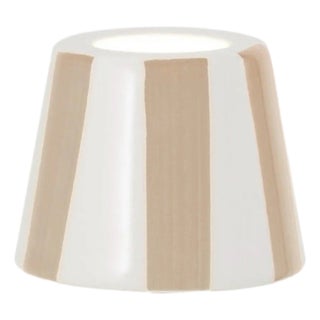 Zafferano Ceramic Sand Striped Shade for Poldina Micro Lido Lamp For Sale