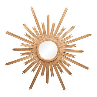 Matthew Izzo Home Starlata Gold Leaf Wall Mirror For Sale