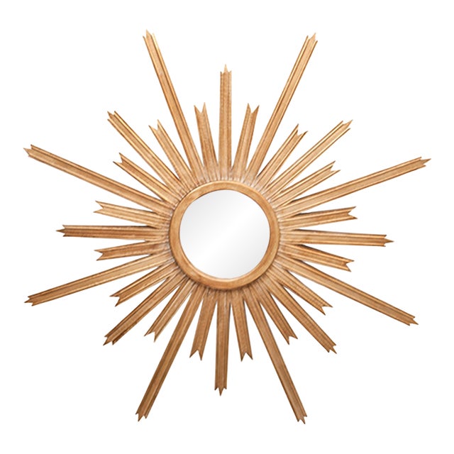 Matthew Izzo Home Starlata Gold Leaf Wall Mirror For Sale