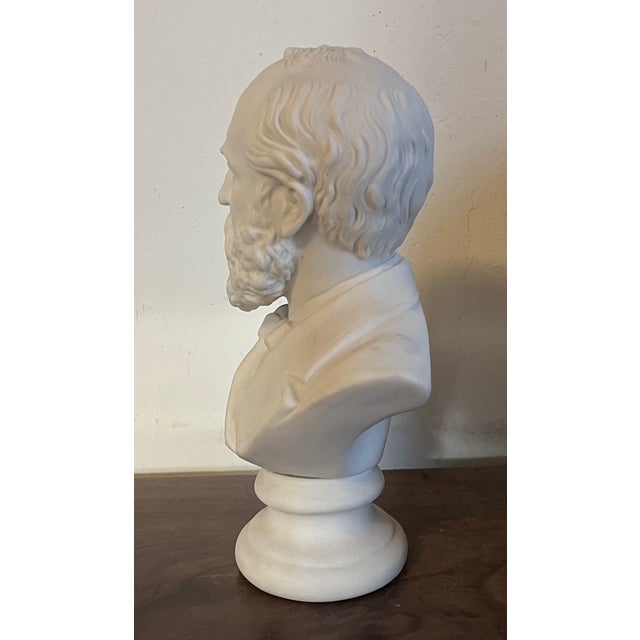 Antique 19th Century English Parian Porcelain Bisque Portrait Bust of President James Garfield For Sale In New York - Image 6 of 14