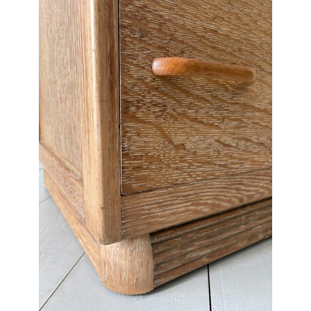 Limed Oak Tallboy Cabinet with Drawers, Great Britain, 1930s For Sale - Image 10 of 11