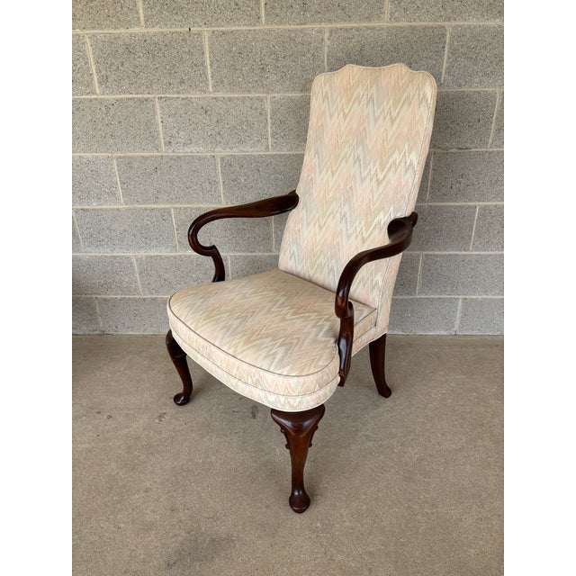 Brown Hickory Chair Mahogany Gooseneck Georgian Style Fireside Chairs - A Pair For Sale - Image 8 of 15