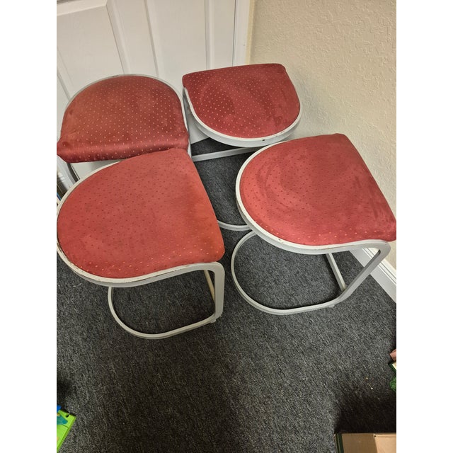 Milo Baughman Mid-Century Modern Milo Baughman Style Bar Stools - Set of 4 For Sale - Image 4 of 11