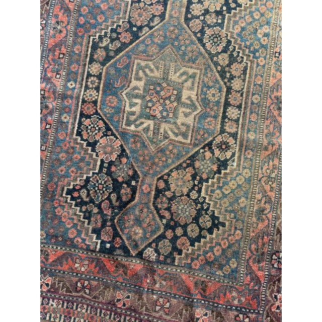 Black Antique Southwest Tribal Runner Deep Blackish Indigo Rug 3.4 x 9.6 For Sale - Image 8 of 12