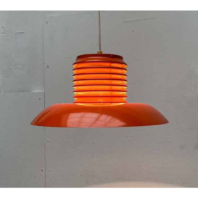 Mid-Century Modern German Space Age Orange Pendant Lamp, 1960s For Sale - Image 16 of 18