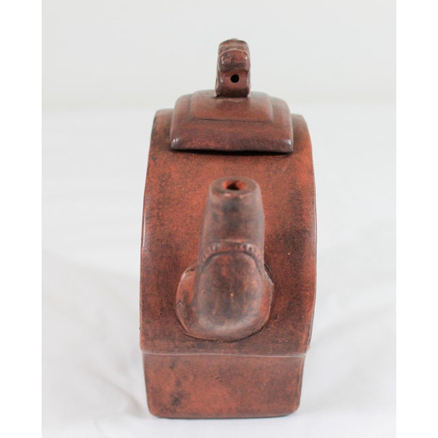 Vintage Chinese Clay Tea Pot W/ Dragon & Bird Motif For Sale In Milwaukee - Image 6 of 12