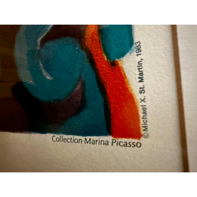 1980s “Femme Au Balcon“ After Pablo Picasso 1983 Stone Lithograph From the Collection of Marina Picasso For Sale - Image 5 of 8