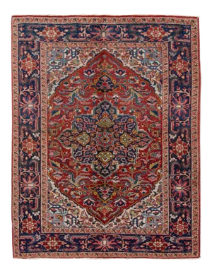 Early 20th Century Vintage Heriz Wool Rug