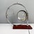 Metal Italian Modern Geometrical Table Lamp in Crafted Glass, Metal and Wood, 1980s For Sale - Image 7 of 18