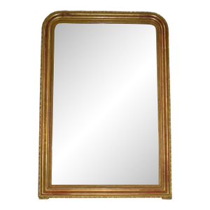 Large 19th-Century French Louis Philippe Gold Leaf Mirror