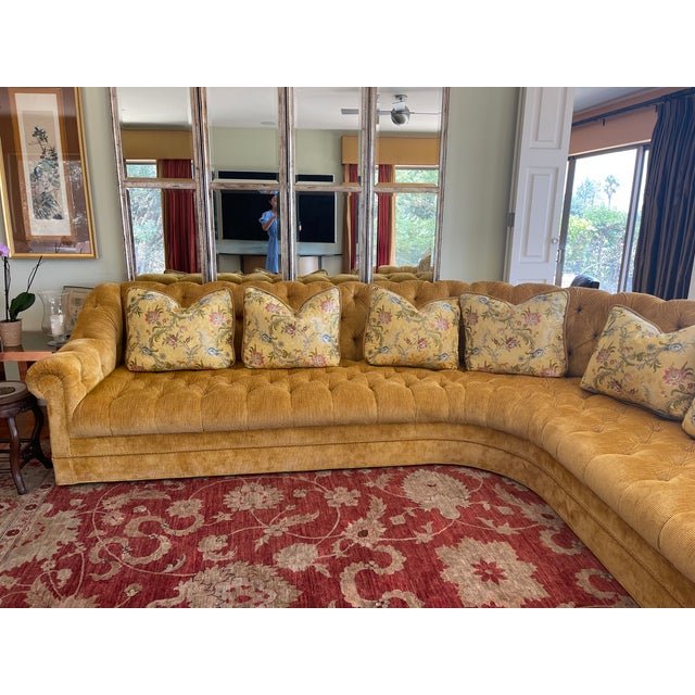 2000 - 2009 Custom Made Curved Sofa For Sale - Image 5 of 13