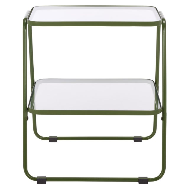 Green Zunia 2 Tier Accent Table in Green For Sale - Image 8 of 8