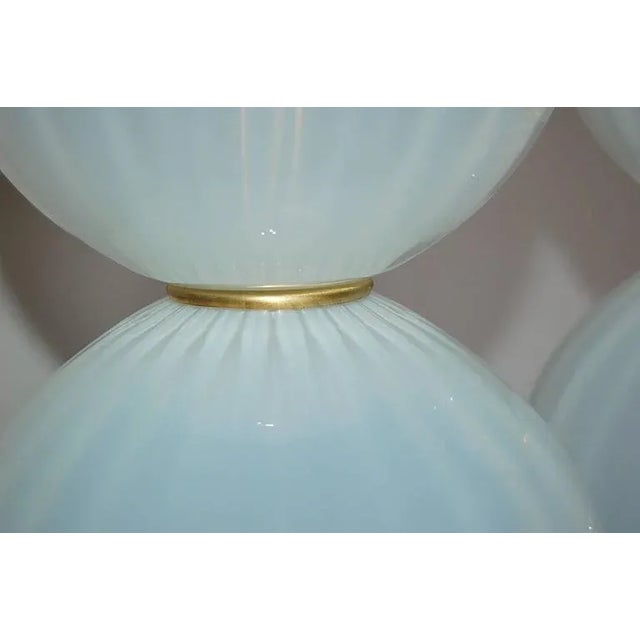 Glass Joe Cariati Glass Ball Lamps White For Sale - Image 7 of 8